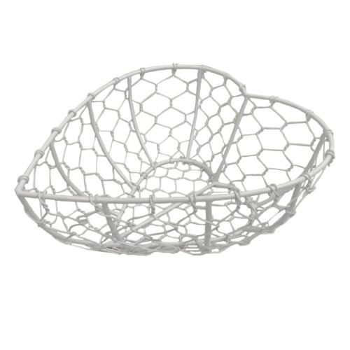 Heart shape basket metal 25 x 24 x 9.5cm