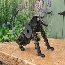 Recycled Metal Dog Ornament