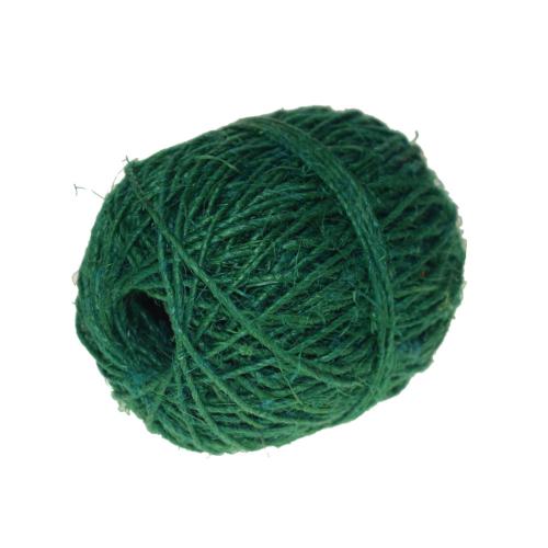Single ball of garden or craft natural hemp twine light green length 50m