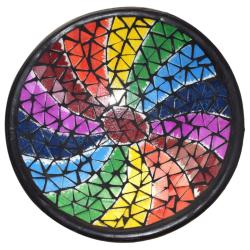 Bowl mosaic rainbow curve 24cm