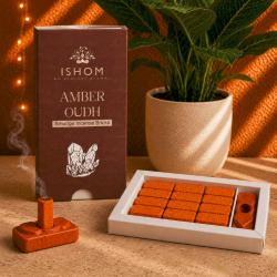 ISHOM Amber Oudh Smudge Incense Bricks