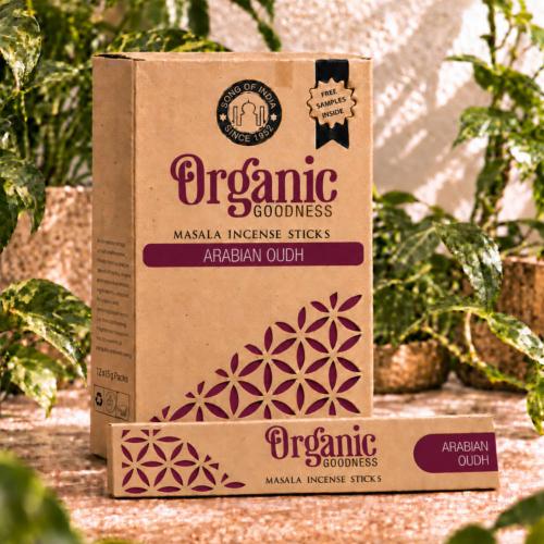 Organic goodness incense, arabian oudh scented, box of 12