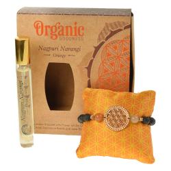 Scented bracelet + spray gift set, Organic Goodness, Nagpuri Narangi Orange