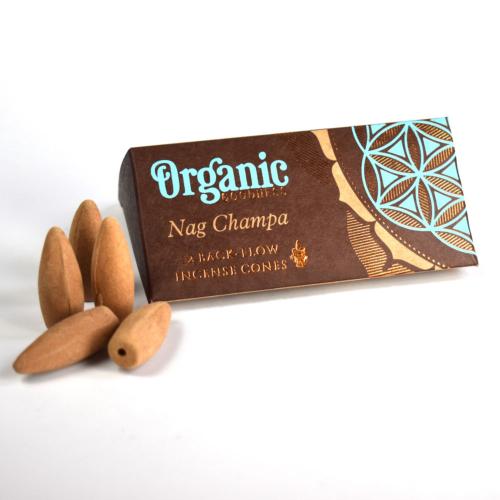 Organic Goodness Nag Champa 12 Back-Flow Incense Cones