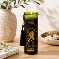 Candle in Glass Jar Esoteric Divine Goddess, Jasmine and Oud 300g