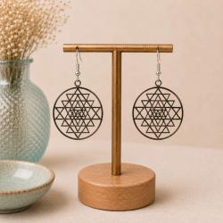 Earrings Triangles Pattern