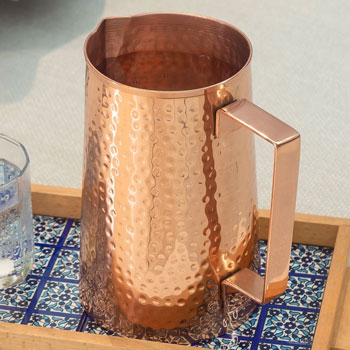 Copper Bottles, Cups, Jugs, Trays