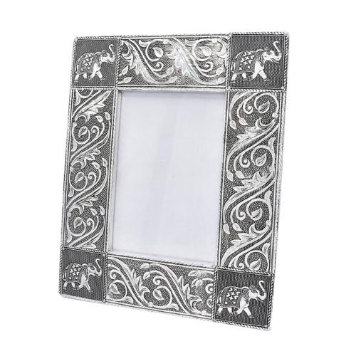 Photo frame recycled aluminium elephant design, 5x7inch photo