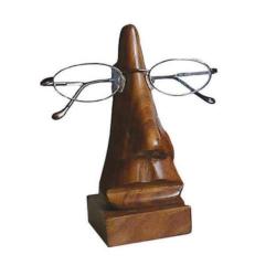 Spectacle glasses stand/holder wooden hand carved luxurious sheesham 15.5cm ht
