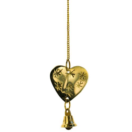 Brass chime heart