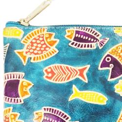 Leather Purse Fish 16.5 x 11cm