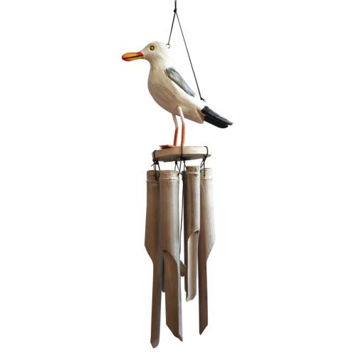 Bamboo windchime whitewash, seagull 100cm