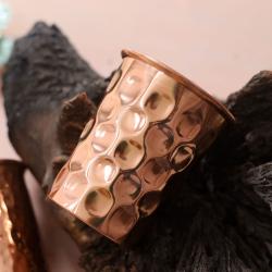Copper cup, diamond look, 300ml