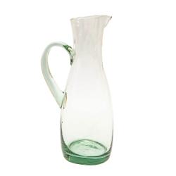 Handcrafted Recycled Glass Slim Jug 1.3 Litre