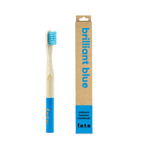 Brilliant Blue children’s toothbrush made from eco-friendly Bamboo.  