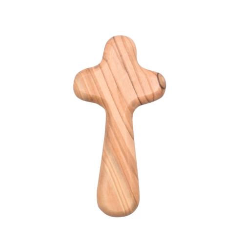Hand-held cross, olive wood, 5 x 9.5 x 1cm