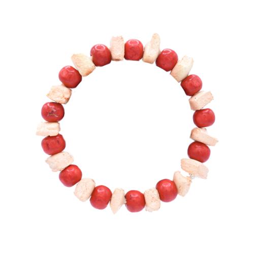 Bracelet red and pink beads