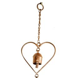 Chime 2 hearts, recycled brass