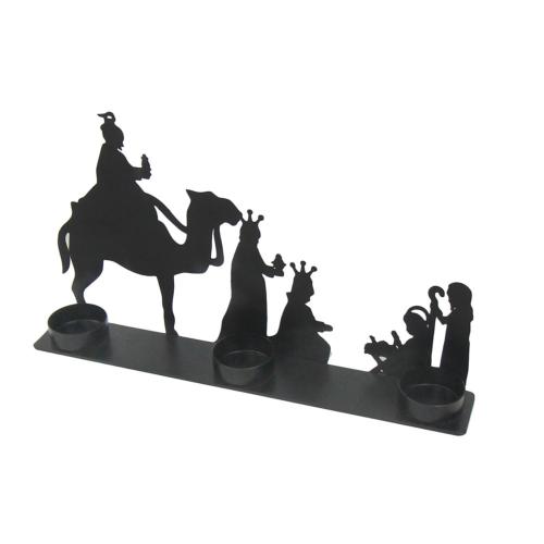 T-lite holder Nativity scene, part recycled metal 30 x 4.5 x 16cm