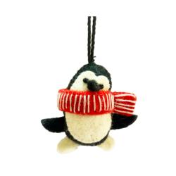 Hanging Decoration Handcrafted Felt Penguin 7x6cm