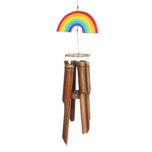 Bamboo Windchime with Wooden Rainbow