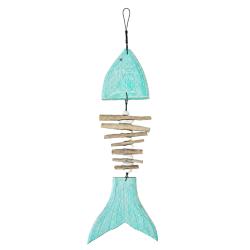 Hanging Fish Skeleton Albesia and Driftwood 20 x 2 x 70cm