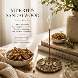 Incense Sticks and Burner Esoteric Boho Dreams, Myrrh and Sandalwood