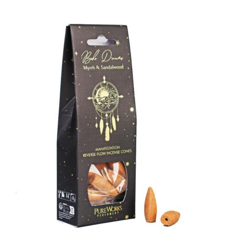 Back-Flow Incense Cones Esoteric Boho Dreams, Myrrh and Sandalwood