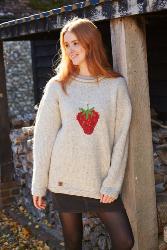 Strawberry Sweater Medium UK Size 12-14