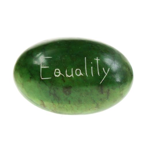 Sentiment pebble oval, Equality, green