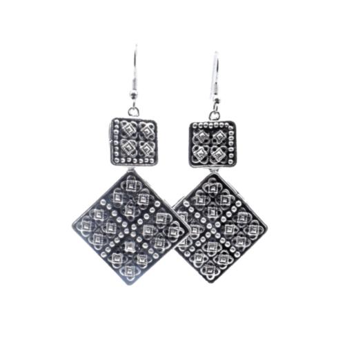 Earrings Heavy Metal Squares
