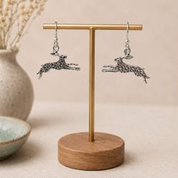Earrings, Silver coloured Hare 1 (L) x 3 (W) cm