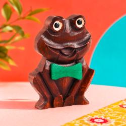 Glasses / Spectacle Stand Mango Wood Frog
