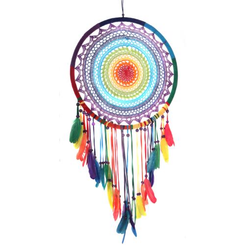 Dreamcatcher rainbow crochet 53cm diameter
