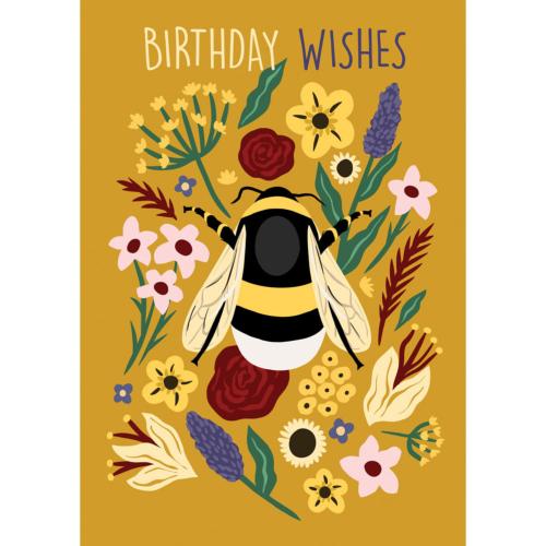 Birthday card "Floral Forest Bee" 12x17cm