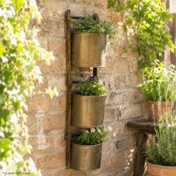 Planter / Storage Bins Retro Recycled Water Wheel Buckets