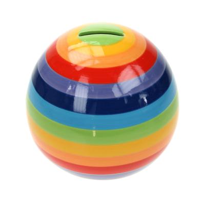 Rainbow money box round