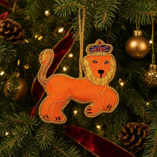 Hanging Decoration Embroidered Lion