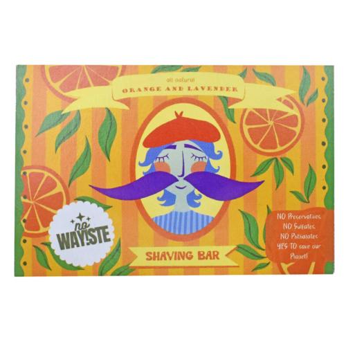NO WAY!STE Solid Shaving Bar Orange and Lavender 95g