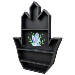 Shelf Unit Wood Albesia Hamsa Hand 49x7x60cm