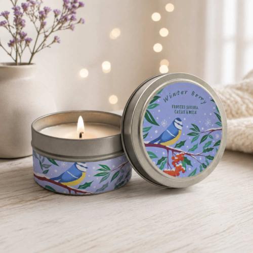 Aromatherapy Candle Winter Berry - Sakura,  Cassis, Rose 80g