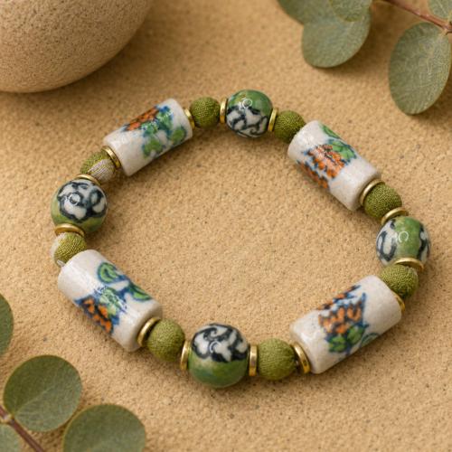 Bracelet Pastel Tube and Round Beads