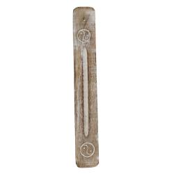 Wooden incense holder/ashcatcher, Yin-yang