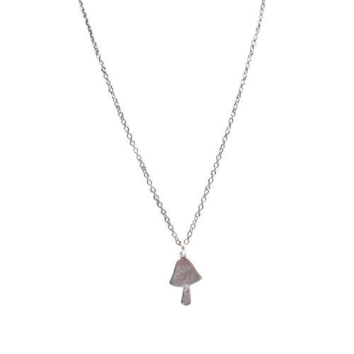 Pendant Necklace, Silver Colour, Solid Toadstool