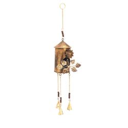 Bird House Metal Wind Chime with 3 Bells