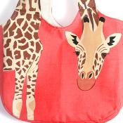 Shoulder bag, cotton, giraffe