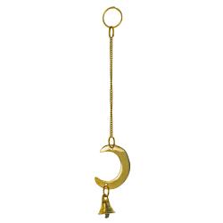 Brass chime moon crescent