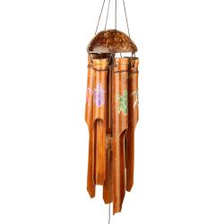 Bamboo windchime turtle multicoloured 97cm