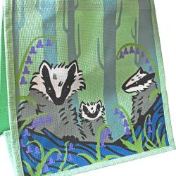 Jute bag, badgers