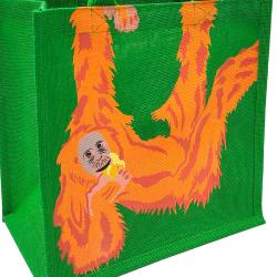 Jute shopping bag, orangutan